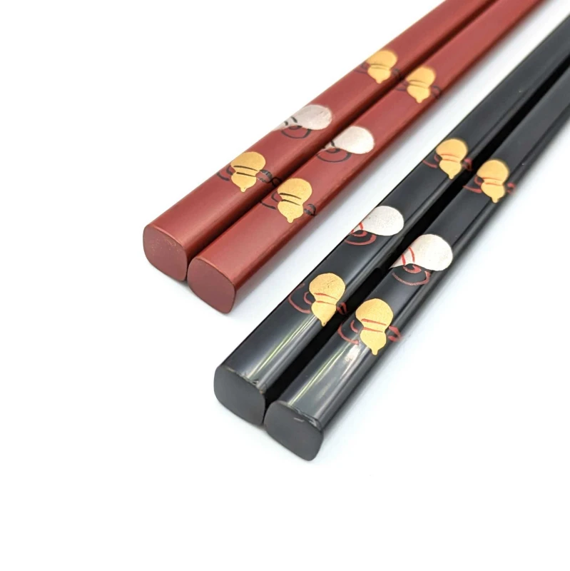 送料無料】越前漆器 六瓢箪蒔絵箸 夫婦箸セット【桐箱入】 - お買い物