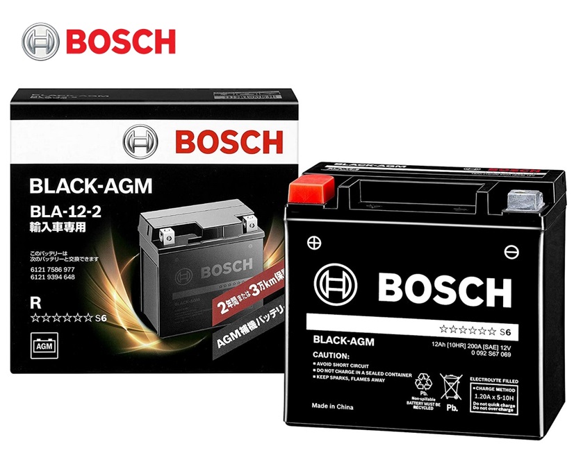 BOSCH (ボッシュ)ブラック-AGM 輸入車補機バッテリー BLA-12-2 商品