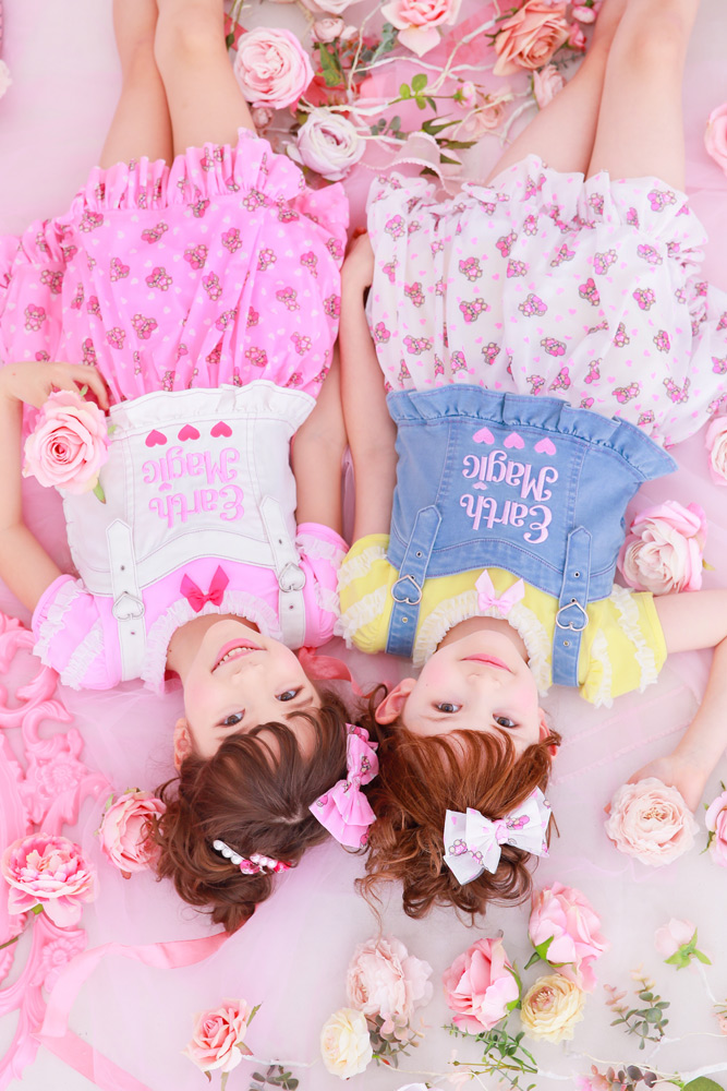 アースマジック EARTHMAGIC ミニ ハート マフィー 総柄 チュール