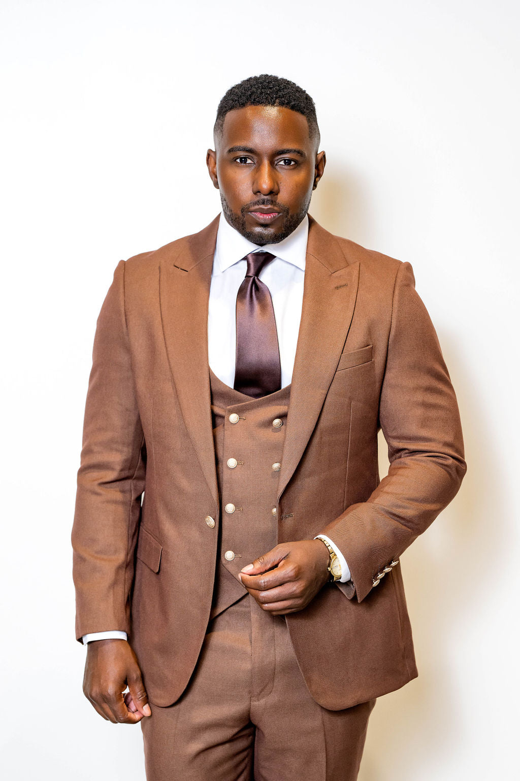 3 Piece Brown Suit – Eaden Myles