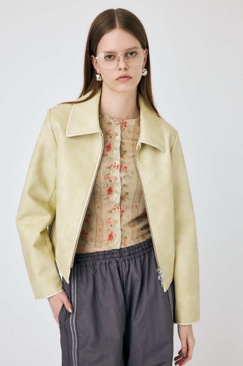 MOUSSY | FAUX LEATHER MINIMAL ジャケット (ジャケット ) |SHEL'TTER