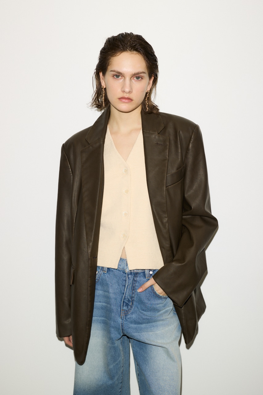 THROW by SLY | 【THROW】F／LEATHER BOXY ジャケット (ジャケット