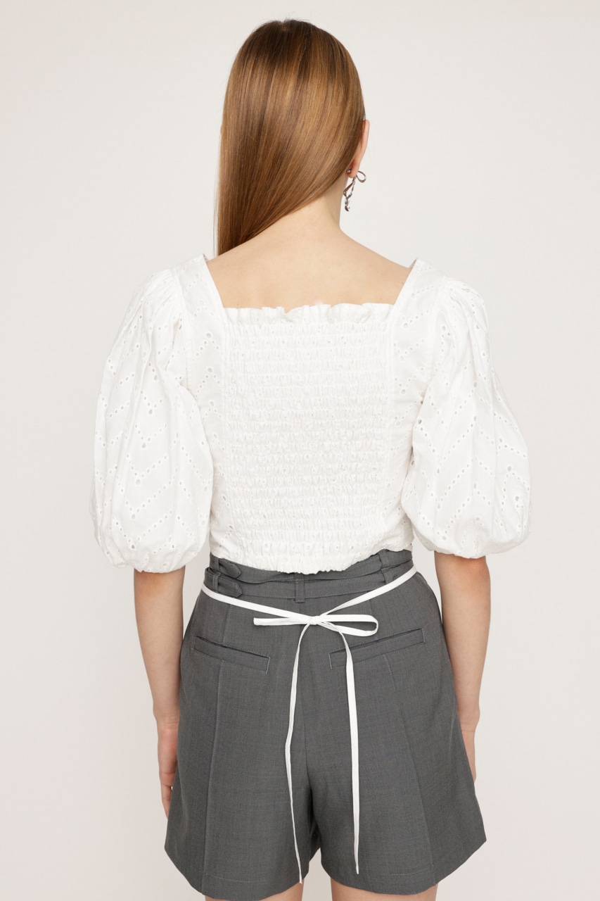 SLY | FRONT BUTTON LACE PUFF トップス (シャツ・ブラウス ) |SHEL