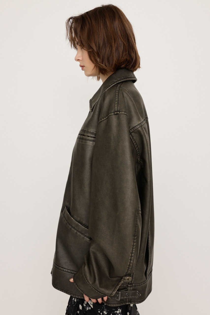 SLY | VINTAGE BOXY F／LEATHER ジャケット (ジャケット ) |SHEL'TTER