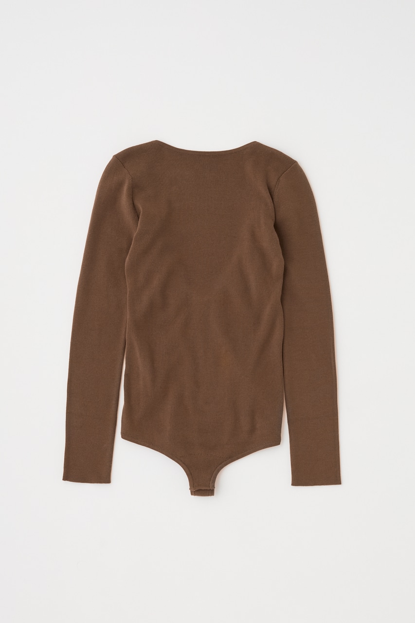 M_ | バックオープンニットボディスーツ オーガニックコットン×再生