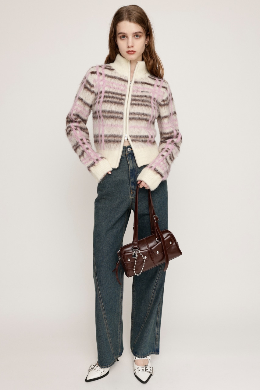 SLY | CHECK JQ STAND ZIP ブルゾン (カーディガン ) |SHEL'TTER WEBSTORE