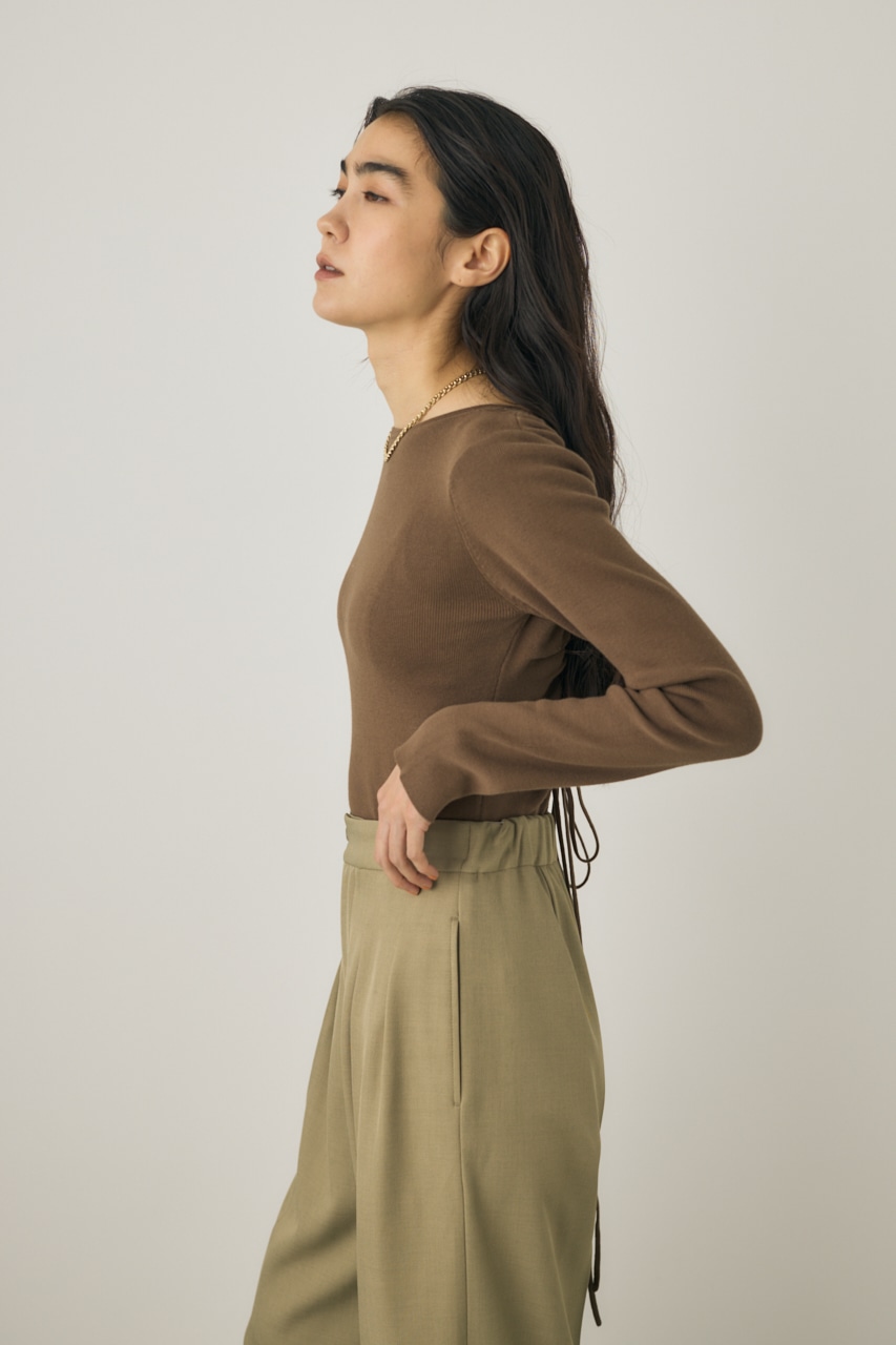 M_ | バックオープンニットボディスーツ オーガニックコットン×再生