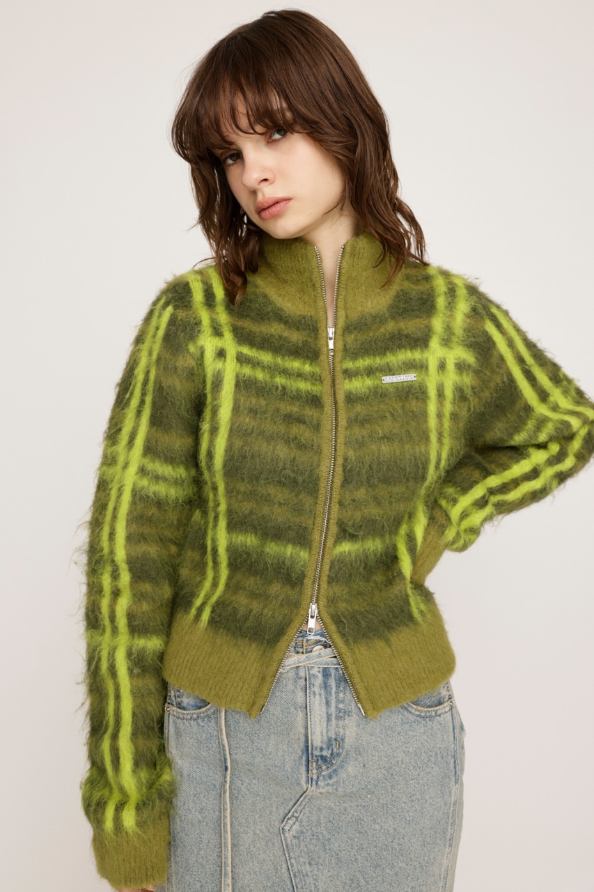 SLY | CHECK JQ STAND ZIP ブルゾン (カーディガン ) |SHEL'TTER WEBSTORE