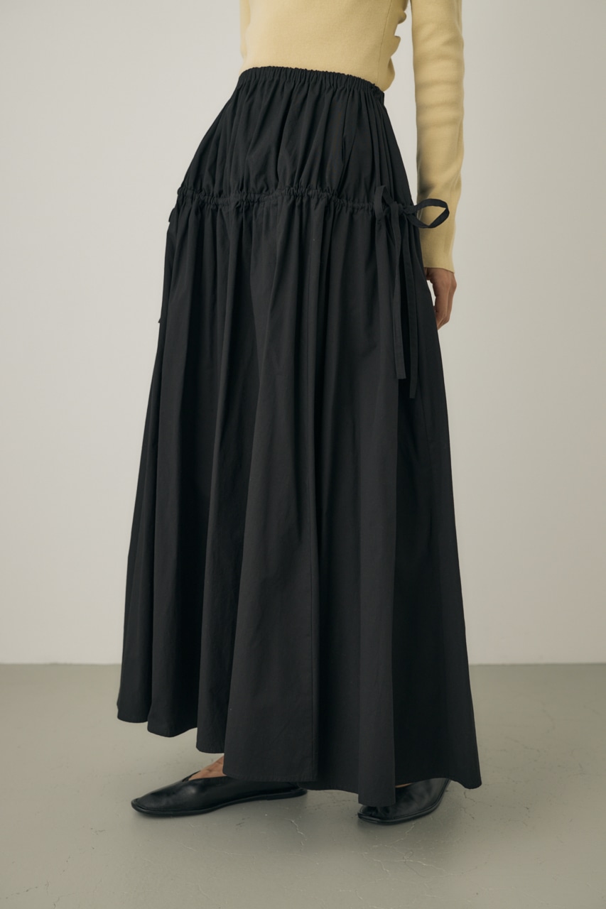 M_ | ボリュームスカート オーガニックコットン使用 (スカート(ロング