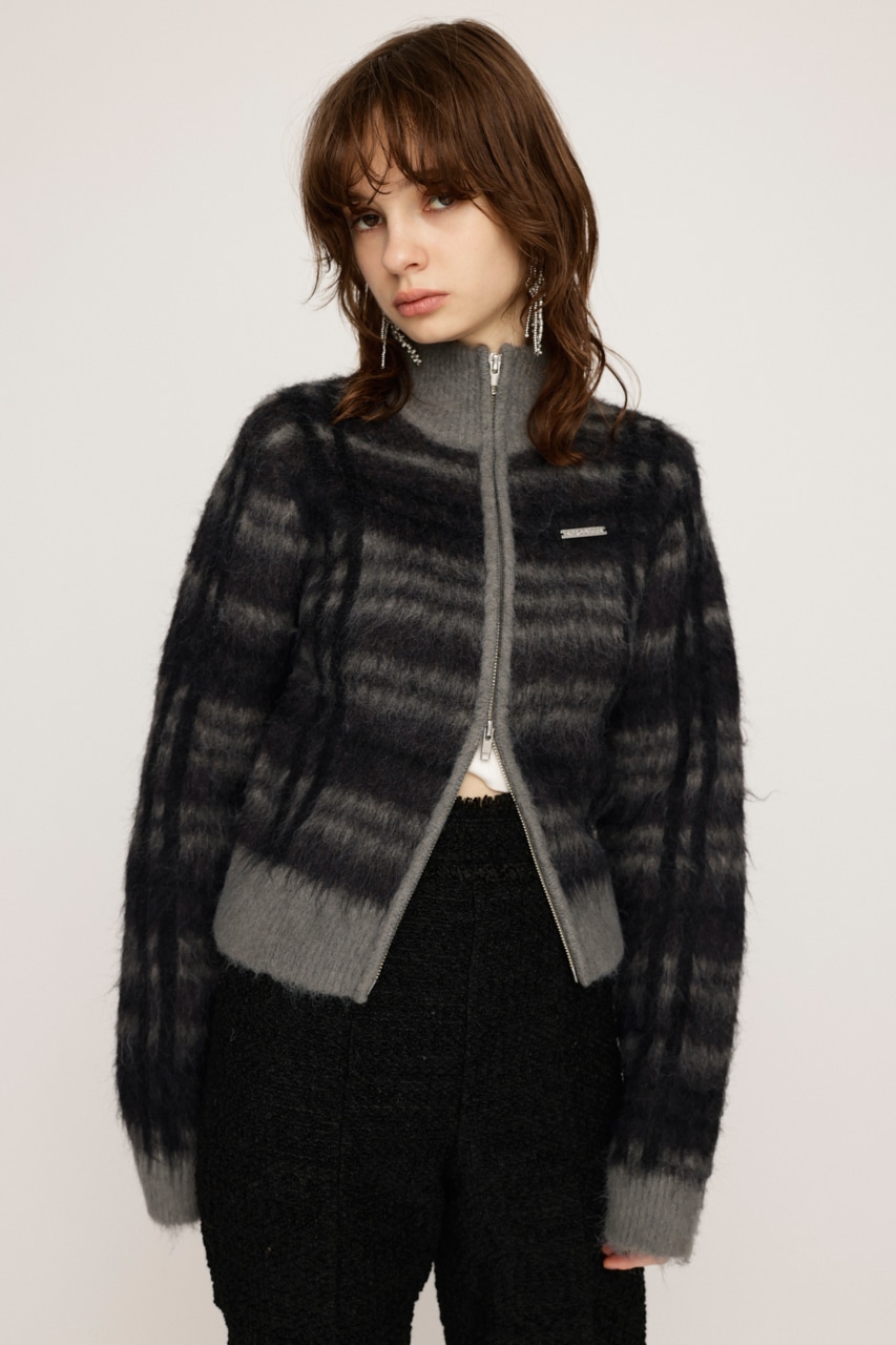 SLY | CHECK JQ STAND ZIP ブルゾン (カーディガン ) |SHEL'TTER WEBSTORE
