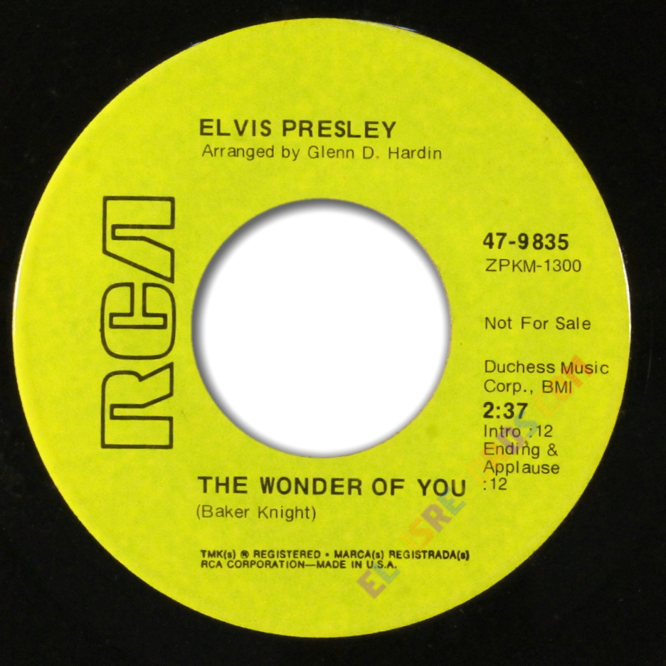 The Wonder of You / Mama Liked the Roses – elvisrecords.com