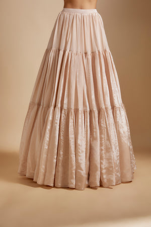 Masumi Mewawalla - Peach Tissue Skirt set - Elahe