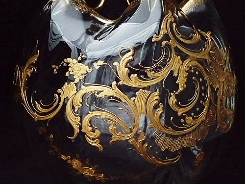 逸品 オールドバカラフラワーベース - 薔薇と天使のアンティーク