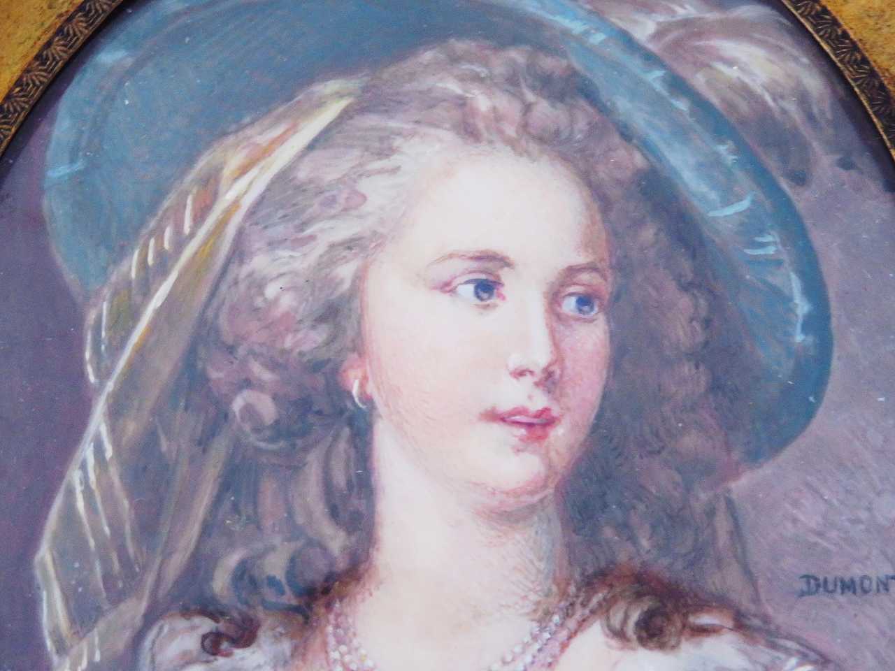 美麗 貴婦人肖像画フレーム - 薔薇と天使のアンティーク