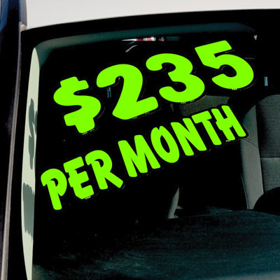 The Original Adhesive Windshield Decals E-Z Lettering Service