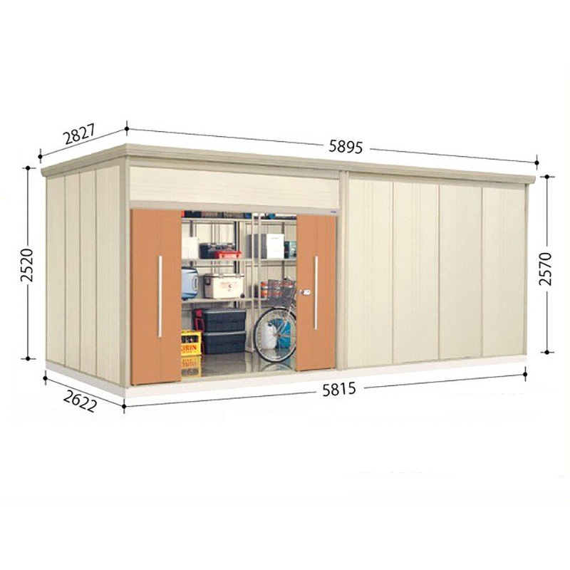 タクボ物置JN-5826(高天井タイプ 背面・側面棚付き) - エクステリア