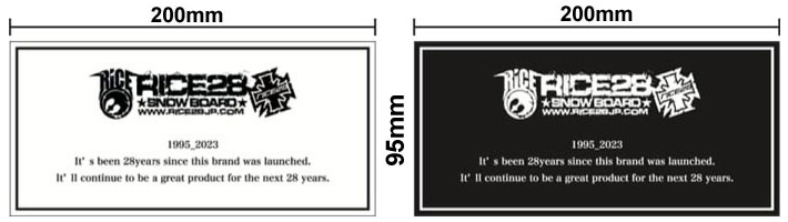 RICE28 ライス28 プリントステッカー 【E】 [ BLK / WHT ] シール