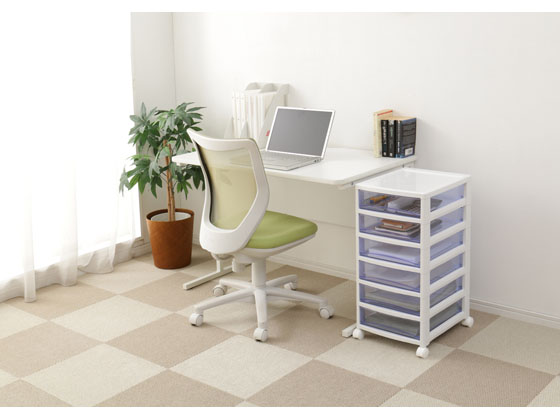 アイリスオーヤマ スーパークリアチェスト 浅型引出し6段 ホワイト