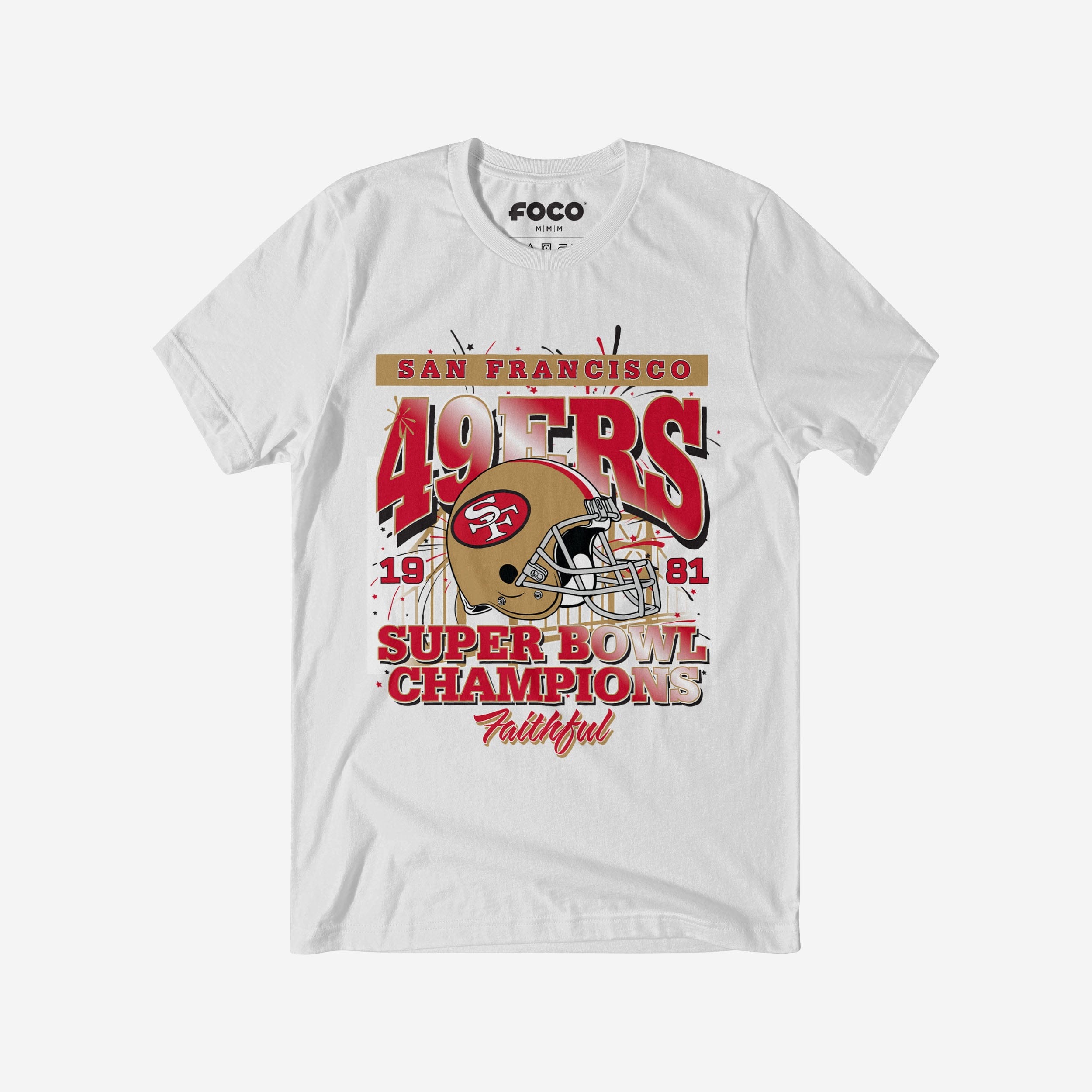 San Francisco 49ers Super Bowl Commemorative T-Shirt FOCO