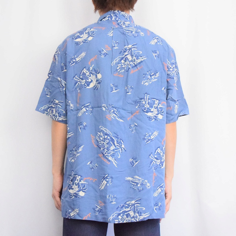 90s 90年代 ポロスポーツ ラルフローレン 半袖シャツ オープンカラー