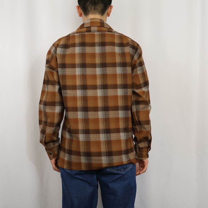 70s 70年代 ペンドルトン アメリカ製 チェック柄 ウールシャツ