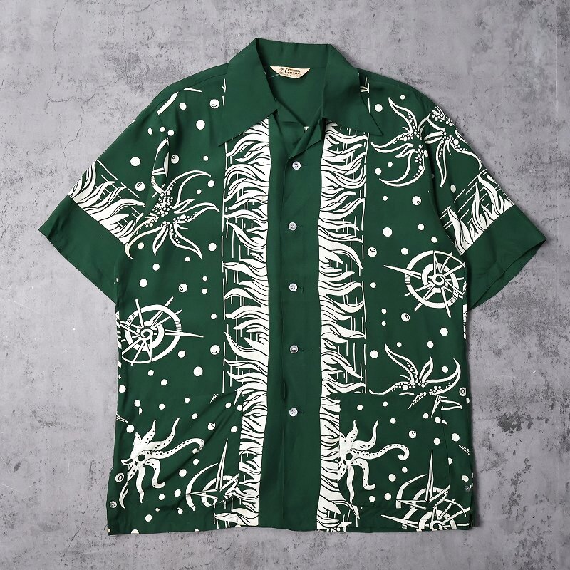 40年代 40s ノリスカジュアルズ ハワイアンシャツ オープンカラー