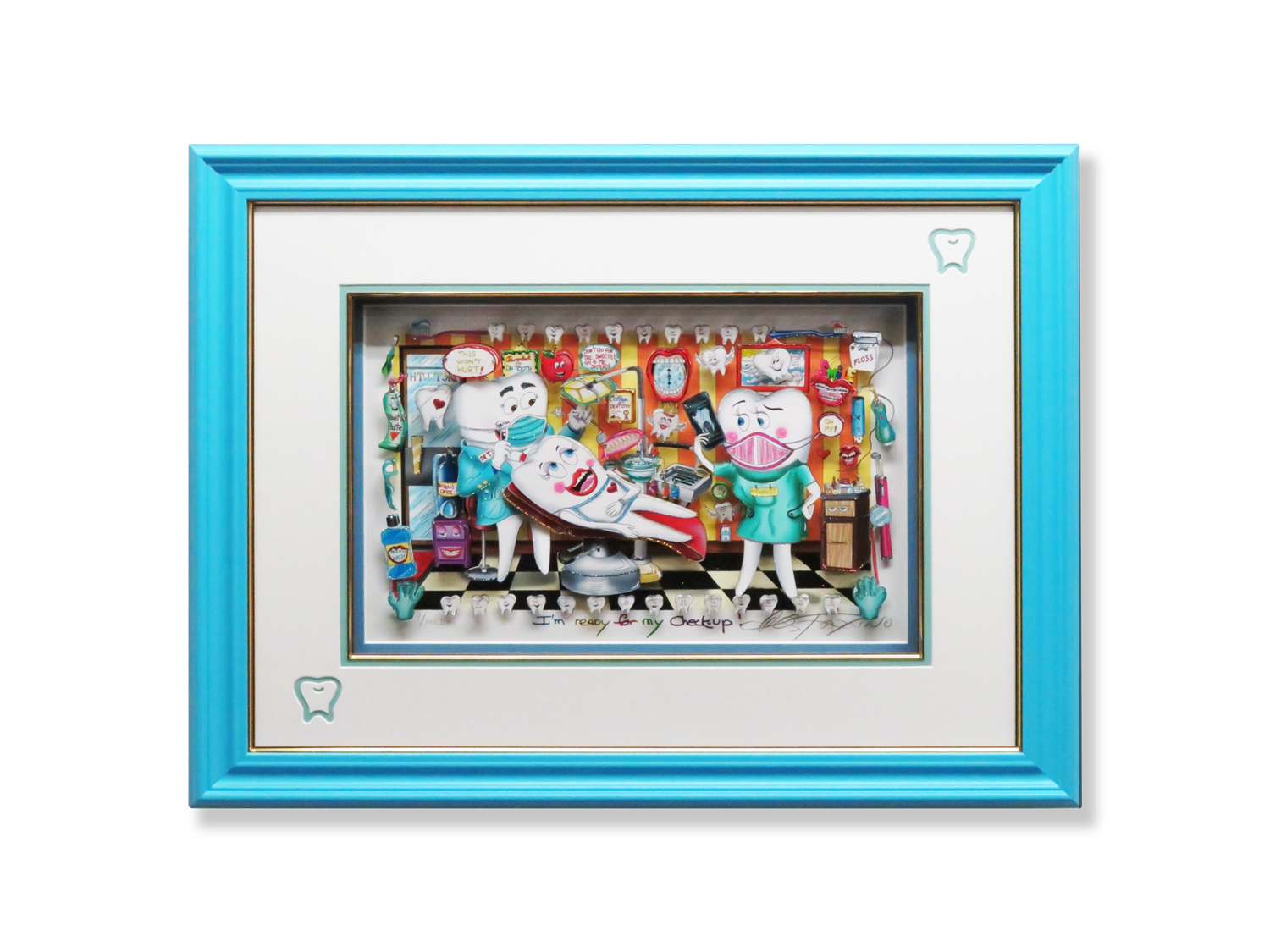 ペインレス・デンティスト 3Dアート作品 歯医者 待合室 クリニック