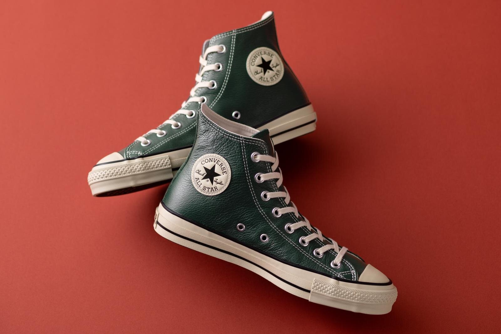 コンバースの日本製「オールスターJ」スニーカー、“ディープグリーン