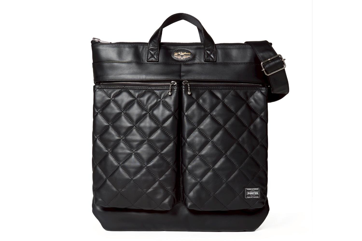 ポーター×ルイスレザーズ“ダイヤモンドキルト”のレザーヘルメット