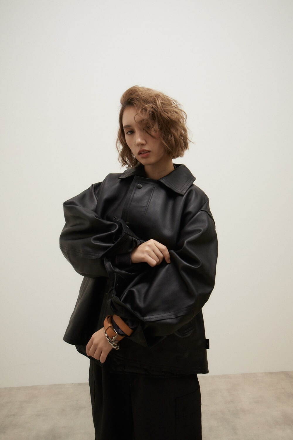 コンバース トウキョウ×ショットのレザージャケット - 柔らかな着心地