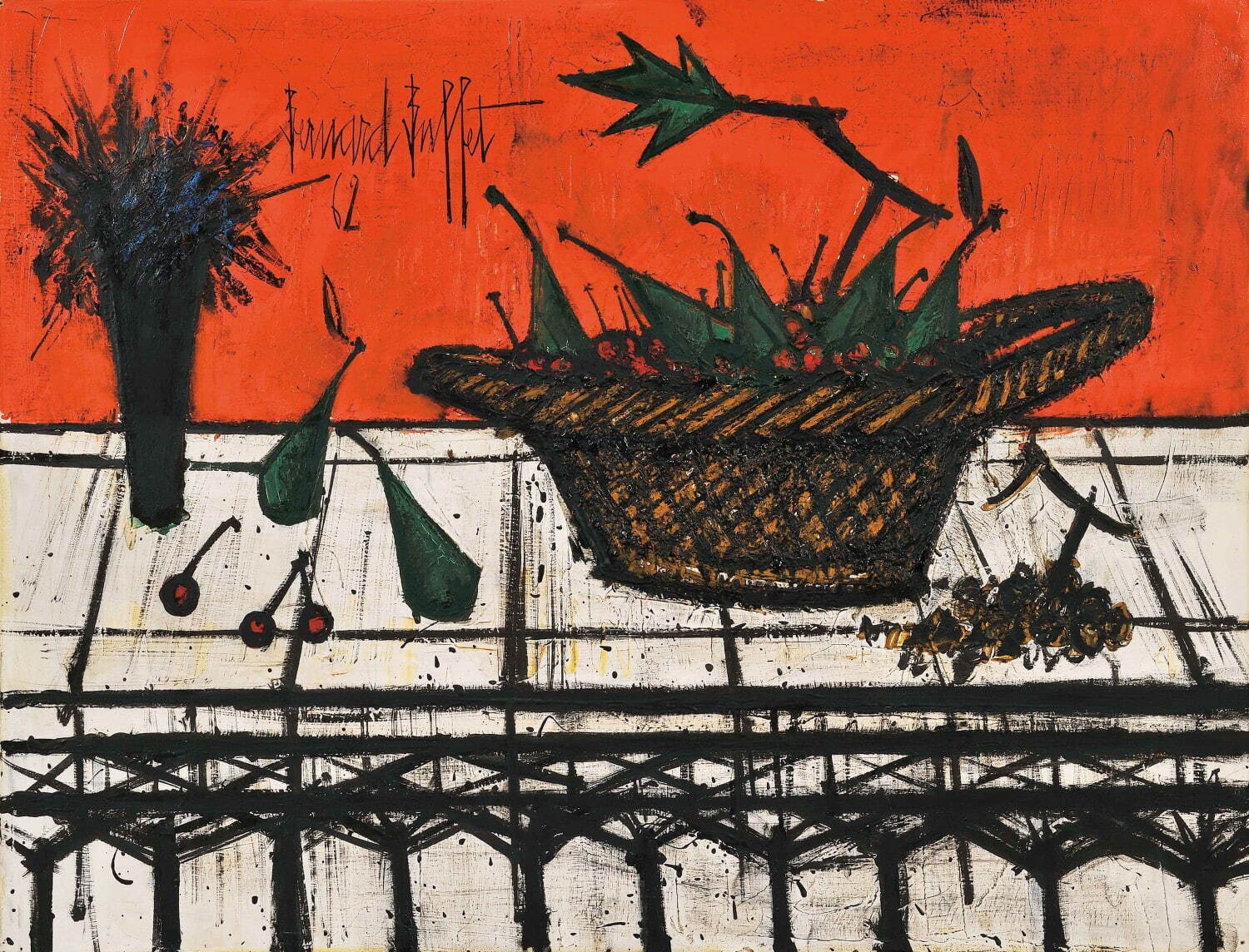 具象画家ベルナール・ビュフェの展覧会が銀座で - 鋭い黒線で描かれた