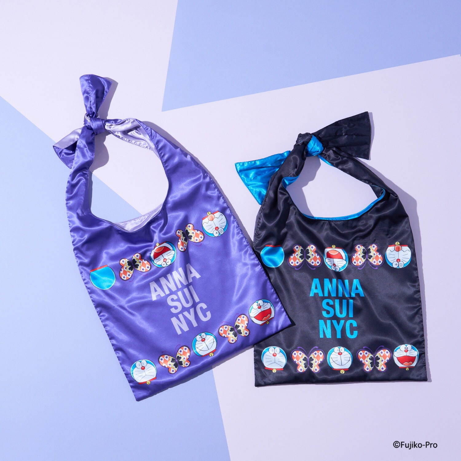 アナ スイから藤子・F・不二雄「ドラえもん」刺繍のがま口バッグ