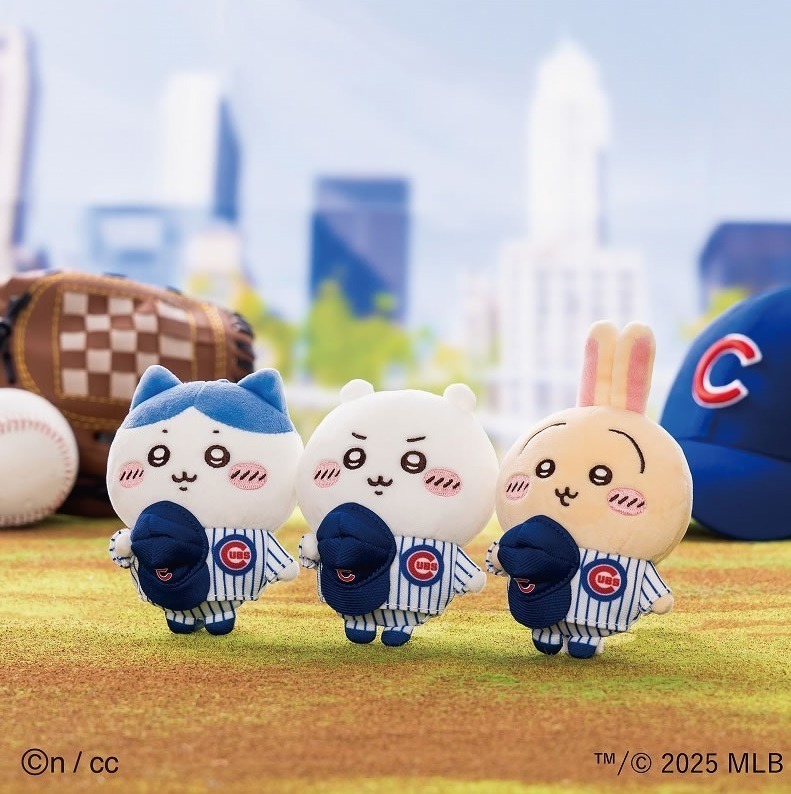 ちいかわ×MLB 東京シリーズ」限定グッズ、うさぎやハチワレたちが