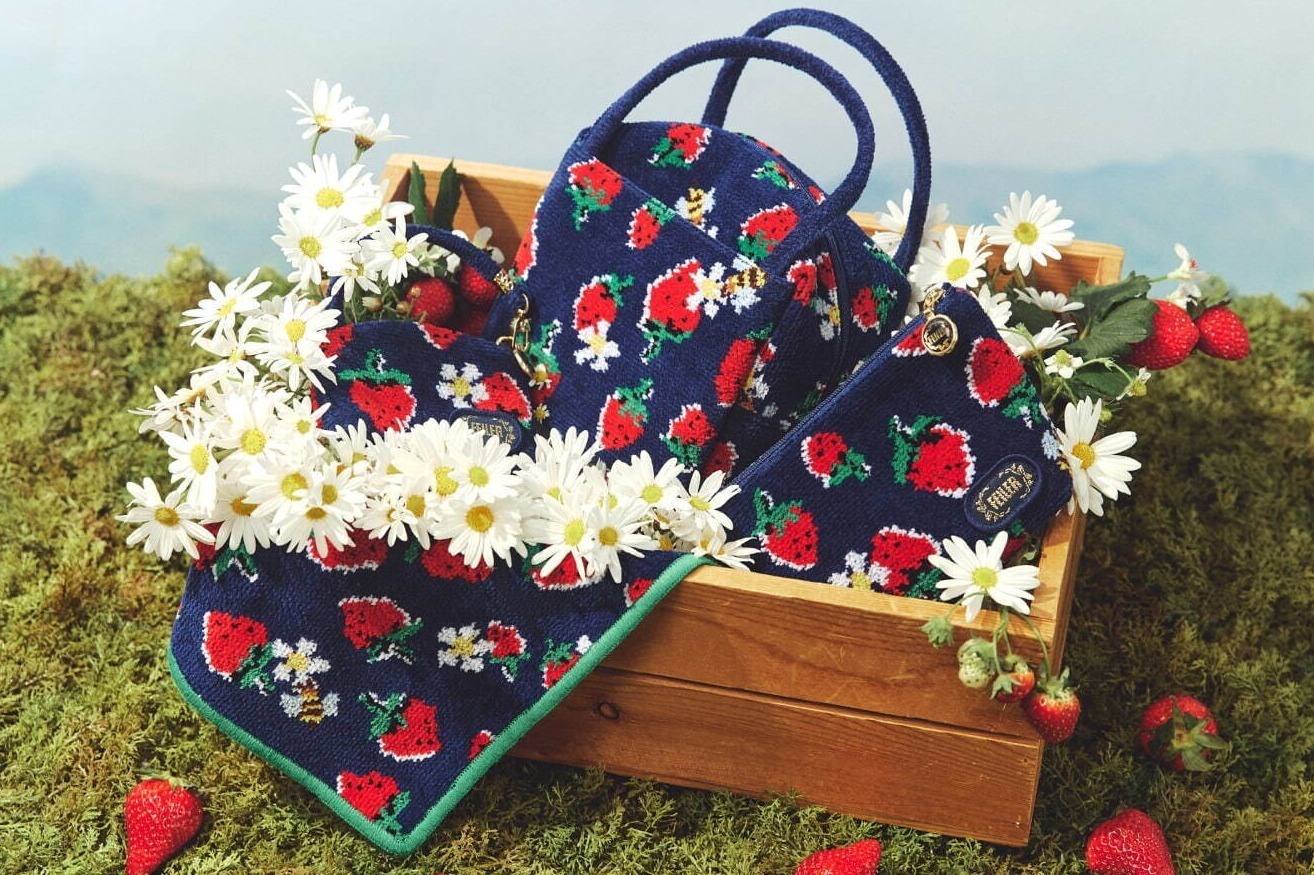 ミュベール × フェイラー“幸せ運ぶ”ハチとイチゴのミニボストンバッグ