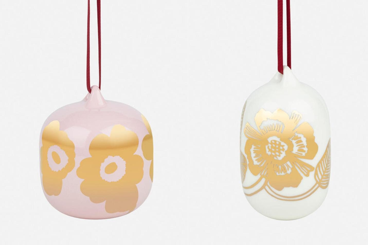 マリメッコのクリスマスグッズ - “花柄”オーナメントやマグ