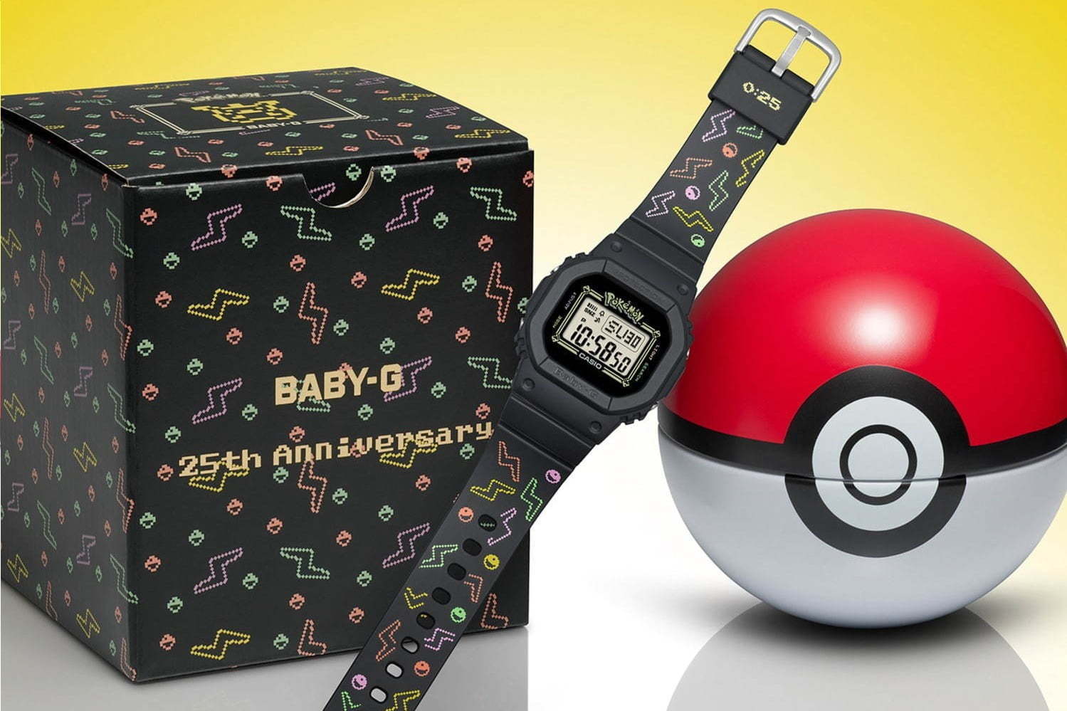 ポケモン「ピカチュウ」BABY-Gコラボウォッチ、モンスターボール型
