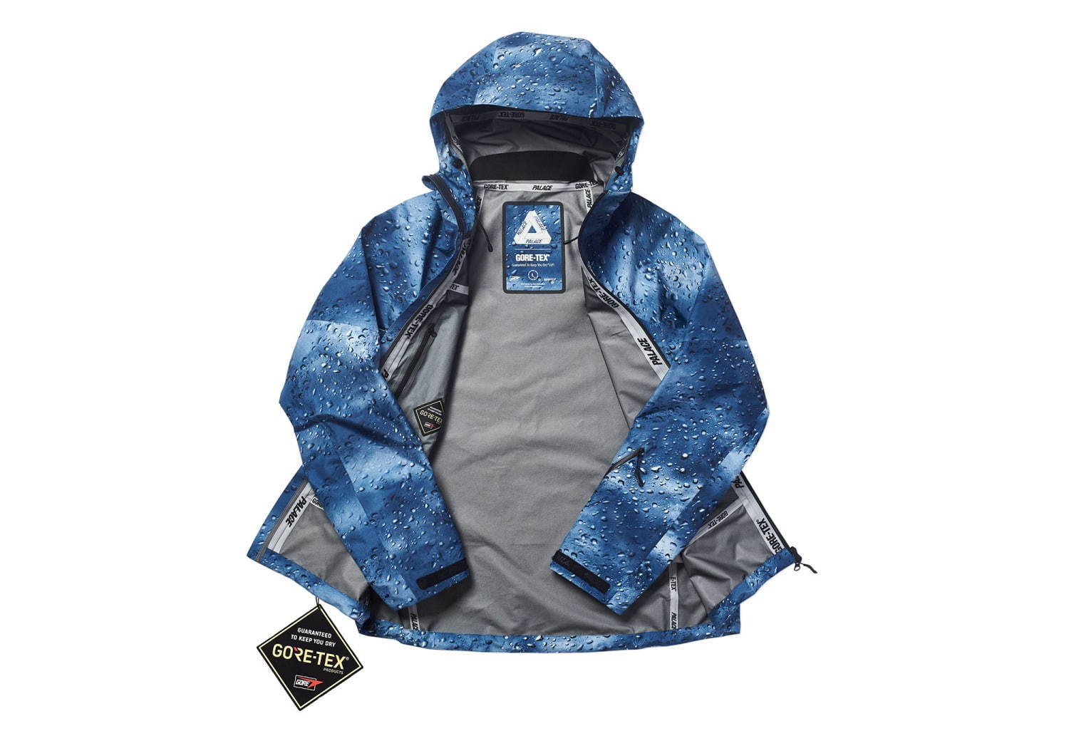 パレス スケートボード、“水滴グラフィック”のゴアテックスジャケット