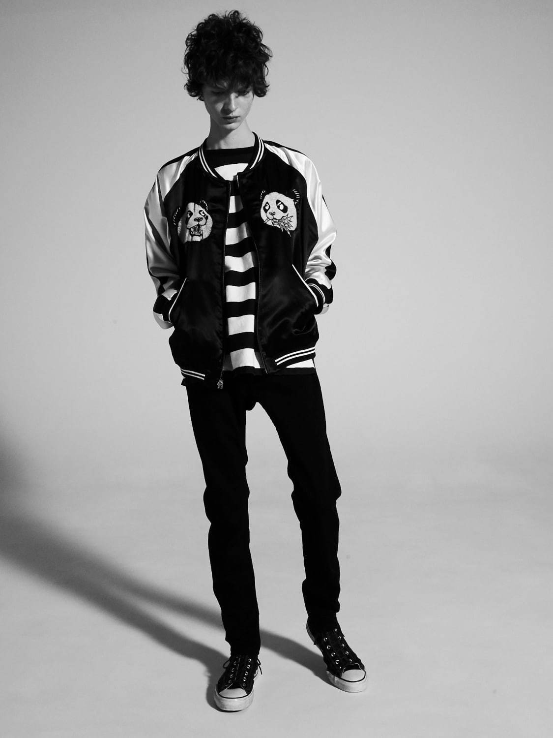 マインデニム×ヒューマンメイド“パンダ刺繍”のスカジャン、デニムの