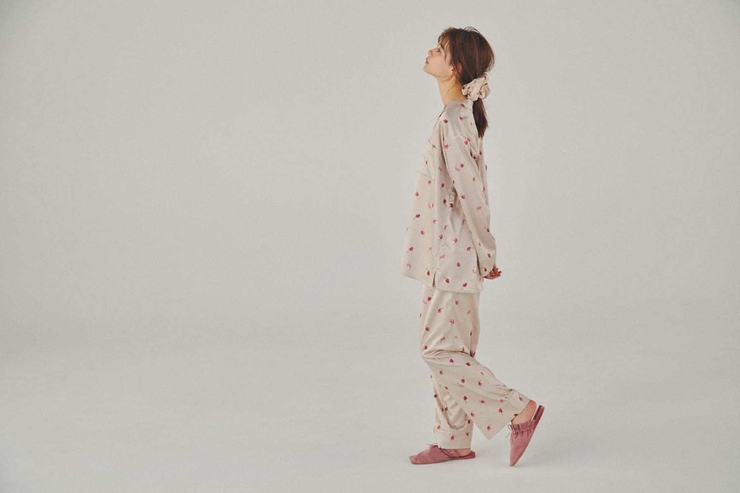 ジェラート ピケの“いちご”ルームウェア、つぶつぶMIXの苺ミルク色