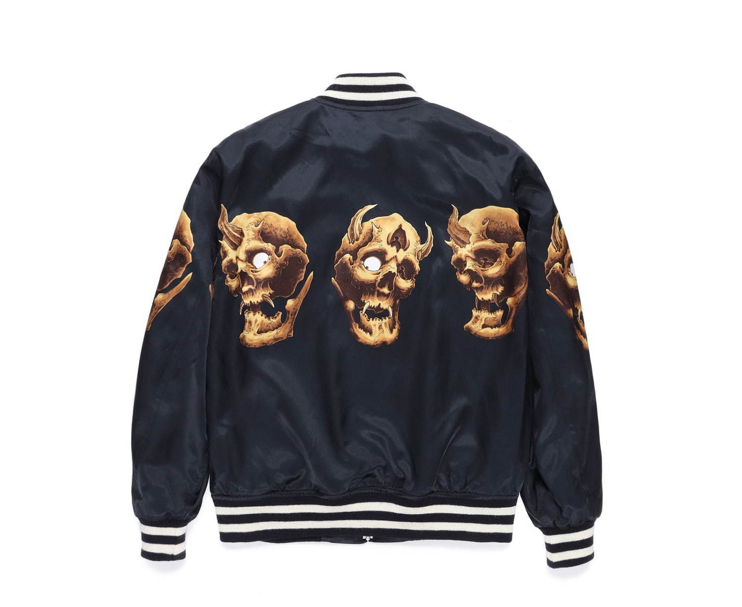 ワコマリア「鬼スカル」をプリントしたスカジャン、56 タトゥー