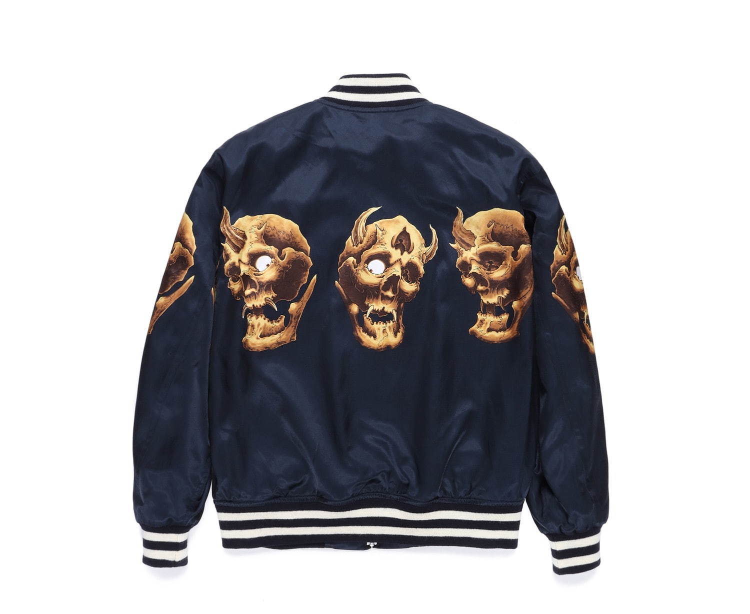 ワコマリア「鬼スカル」をプリントしたスカジャン、56 タトゥー