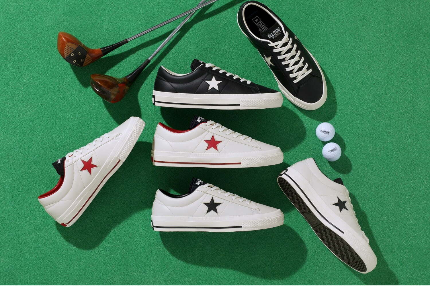 コンバース「ワンスター」がゴルフシューズに、撥水コーデュラナイロン