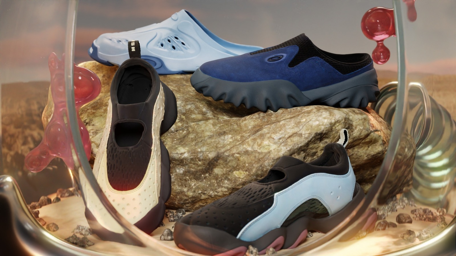 オークリーファクトリーチーム」24年春夏シューズ、海のようなブルーの