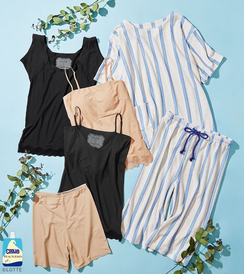 ピーチ・ジョン“飲むアイス”「クーリッシュ バニラ」着想ストライプ柄