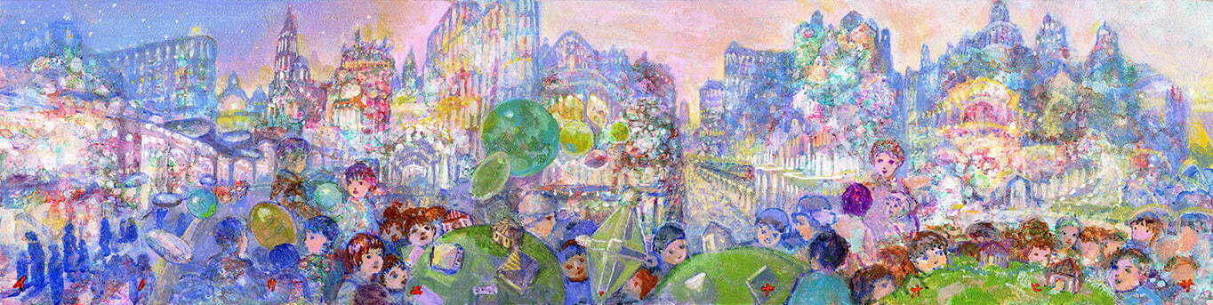 耳をすませば』背景を手がけた画家・井上直久の個展が池袋で、幻想的な