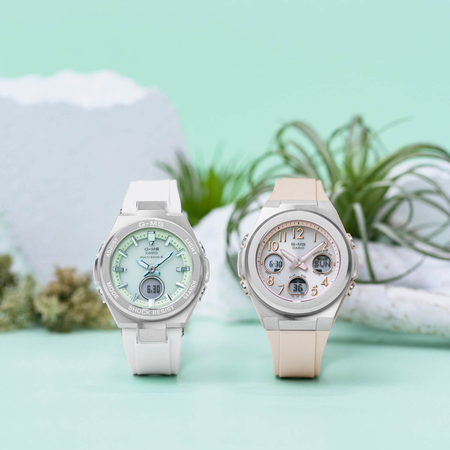 BABY-G“パステルカラー”の24年新作腕時計、デジタル×アナログ文字板の