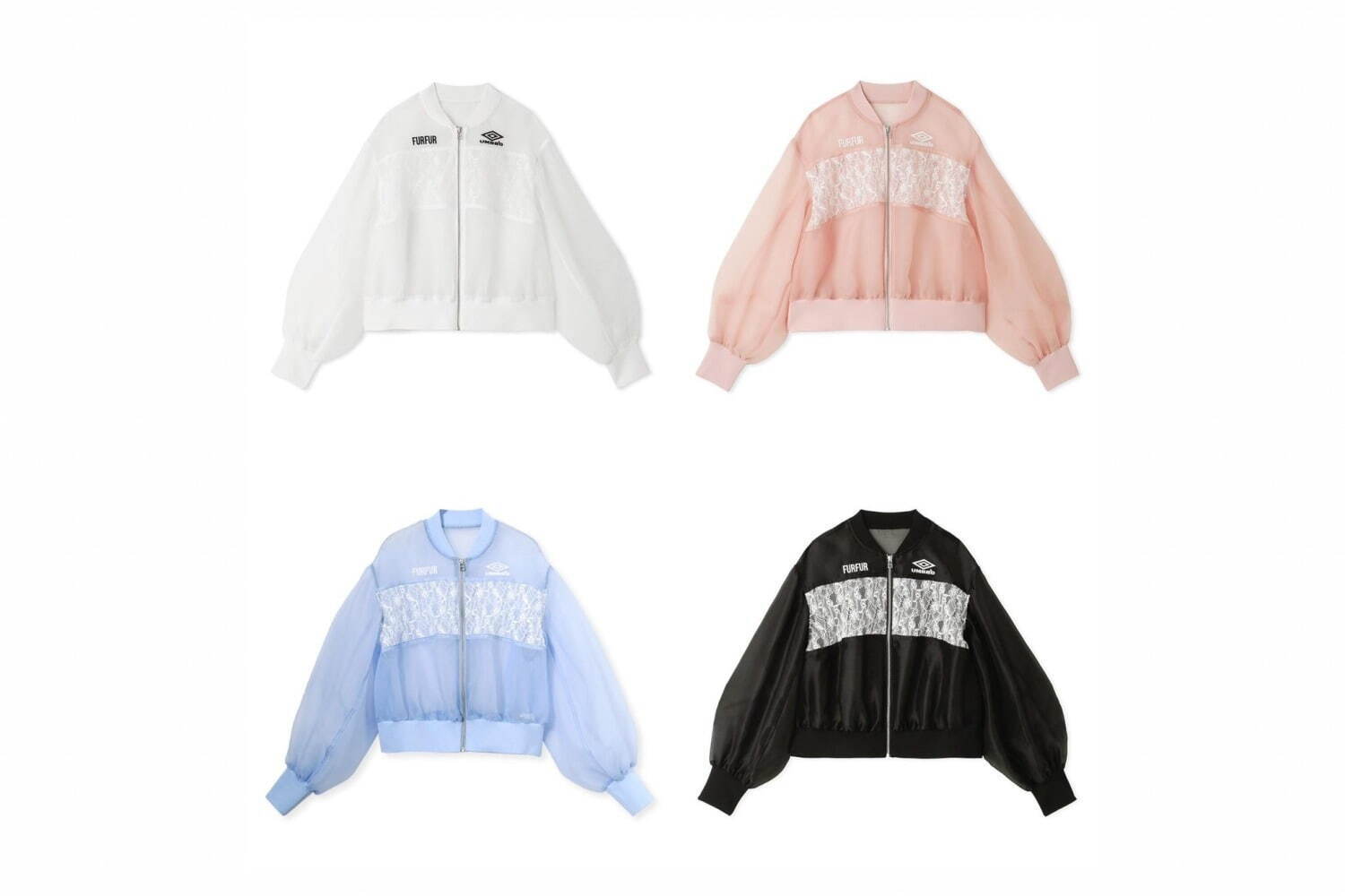 ファーファー×アンブロ初コラボウェア、レース切替のシアーブルゾンや