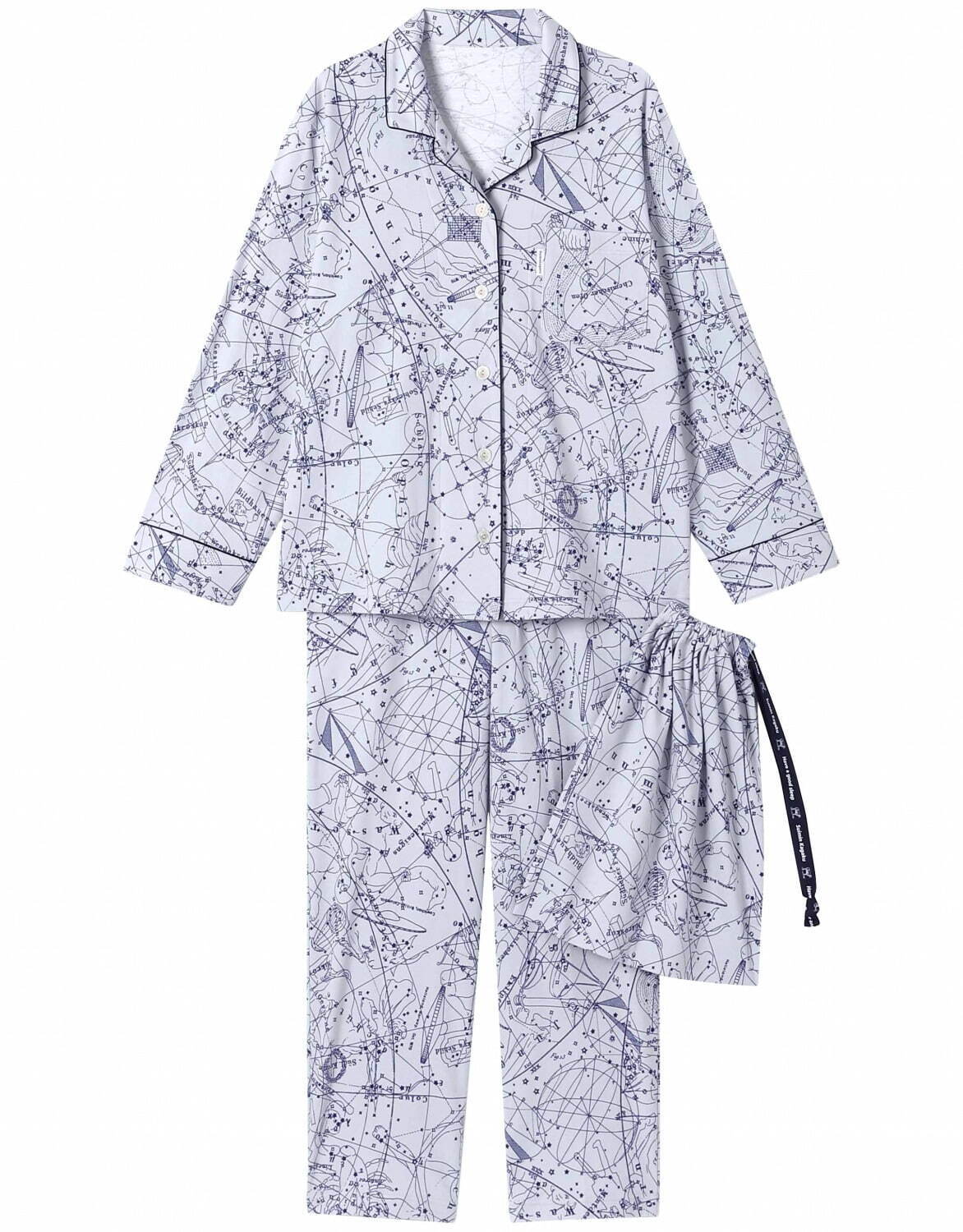 ワコール 睡眠科学×ミントデザインズ“ドール柄”星座の「天体図