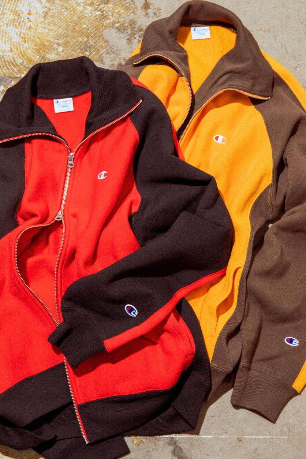 チャンピオンのアダム エ ロペ限定メンズトラックジャケット、肉厚で