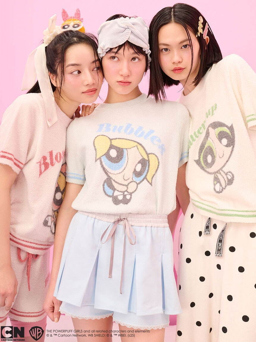スナイデル ホーム「パワーパフ ガールズ」ルームウェア、“キラキラ